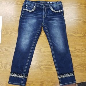 Miss Me mid rise cuffed skinny jeans size 33